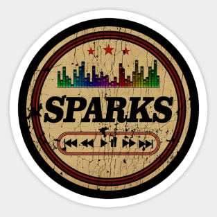 Graphic Sparks Name Retro Distressed Cassette Tape Vintage Sticker